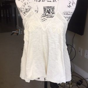 Free people flowy white summer top